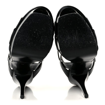 Saint Laurent Patent Tribute 105 Platform Sandals 38 Black 6 of 10