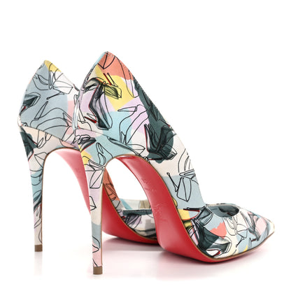 Christian Louboutin Crepe Satin Iriza 100 Shoes It Up Pumps 36 Multicolor 5 of 8