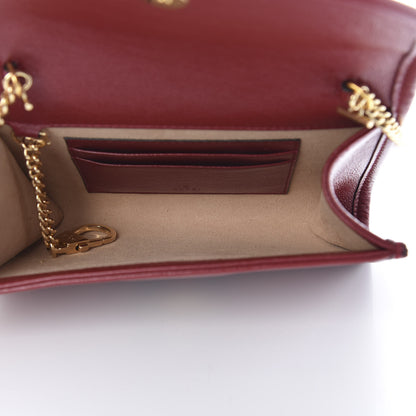 Gucci Textured Calfskin Web Mini Rajah Slim Flap Shoulder Bag Romantic Cherry 6 of 12