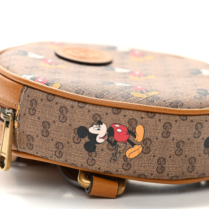 Gucci X DISNEY Mini Vintage GG Supreme Monogram Mickey Mouse Round Backpack Beige Vintage Sun Oil 9 of 11