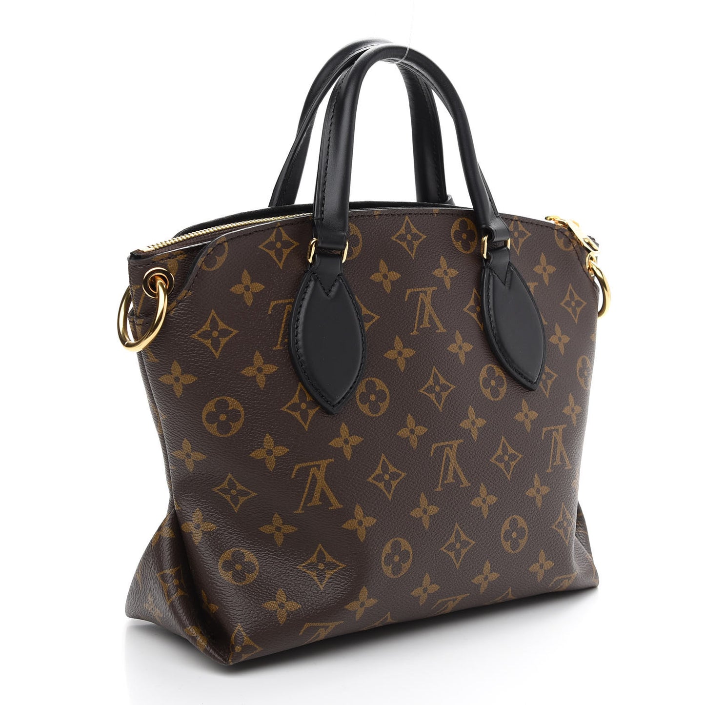 Monogram Flower Zipped Tote PM Black