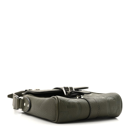 Gucci Piuma Calfskin Jumbo GG Embossed Small Messenger Bag Dark Vine Olive 4 of 10