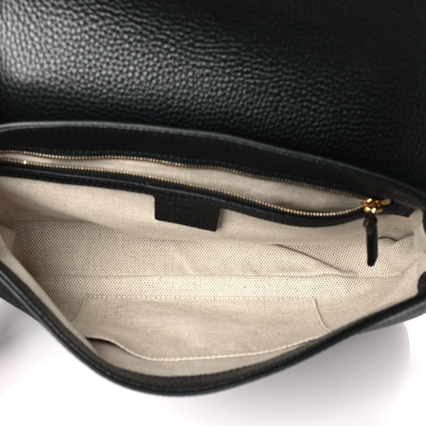 Pebbled Calfskin Medium Soho Flap Crossbody Black