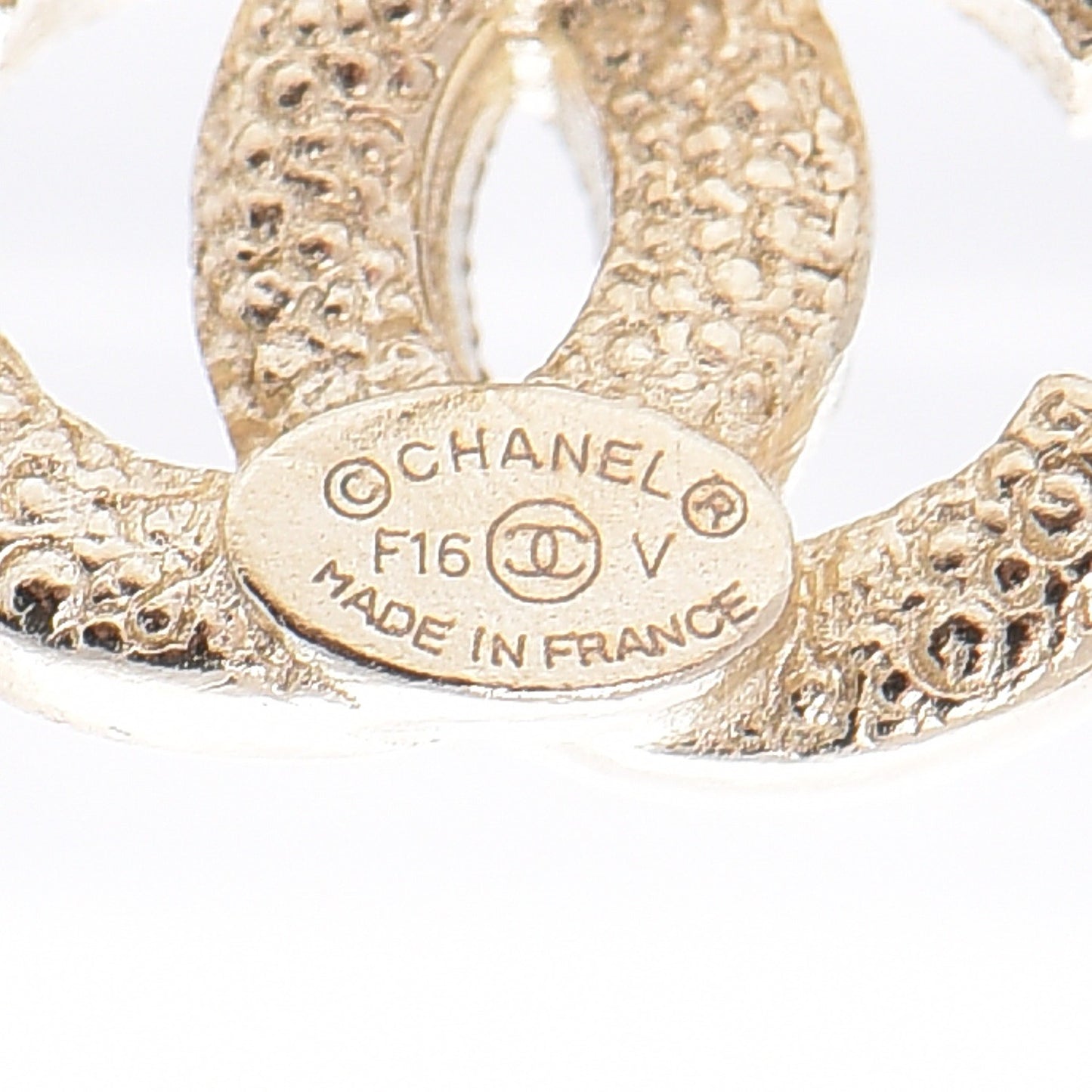 Crystal CC Earrings Gold