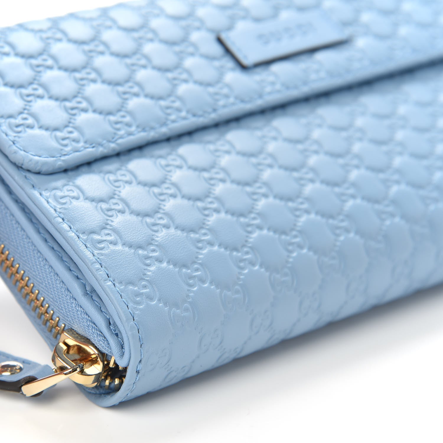 Gucci Soft Microguccissima Continental Zip Wallet Mineral Blue 8 of 11