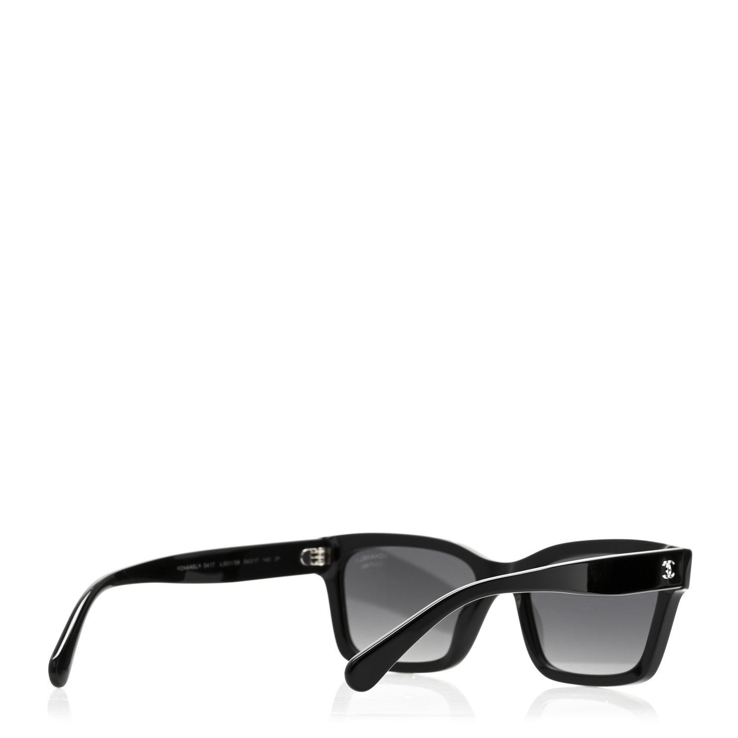 Chanel Acetate Square Sunglasses 5417 Black 4 of 7