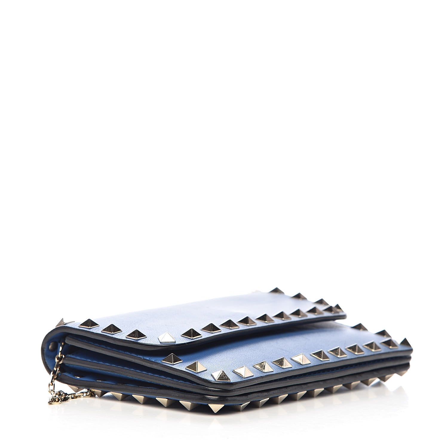 Valentino Garavani Vitello Rockstud Chain Flap Crossbody Bag Light Sapphire 4 of 12