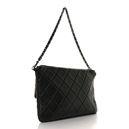 Chanel Lambskin Mineral Nights Wristlet Gold Black 2 of 8