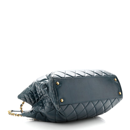 Chanel Glazed Calfskin Quilted Daily Walk Tote Navy 4 of 13