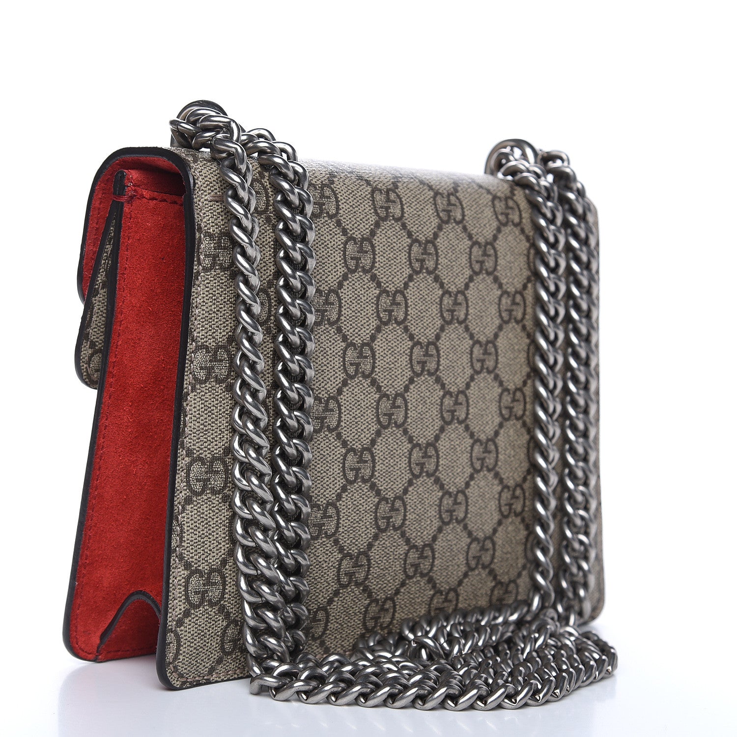 Gucci GG Supreme Monogram Mini Dionysus Shoulder Bag Hibiscus Red 3 of 13