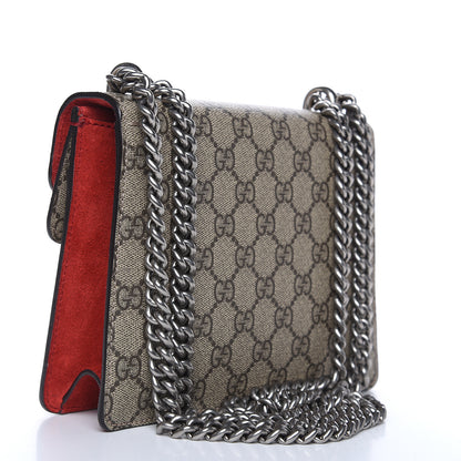 Gucci GG Supreme Monogram Mini Dionysus Shoulder Bag Hibiscus Red 3 of 13