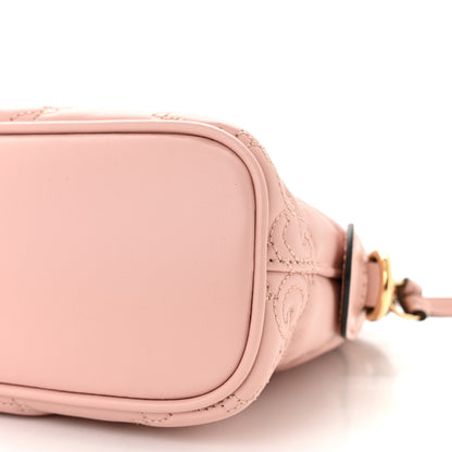 Gucci Calfskin GG Matelasse Small Dome Shoulder Bag Perfect Pink Natural 9 of 11