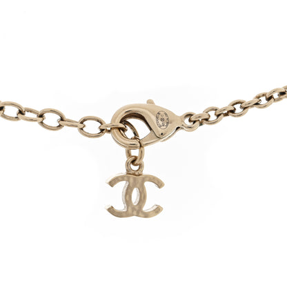 Chanel Crystal Pearl Nefertiti CC Pendant Necklace Gold 4 of 5