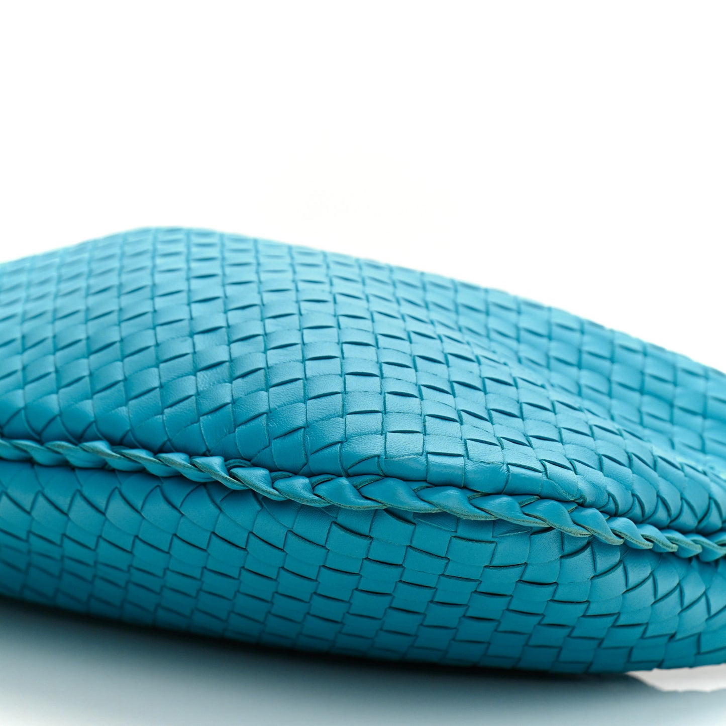 Nappa Intrecciato Large Veneta Hobo Turquoise