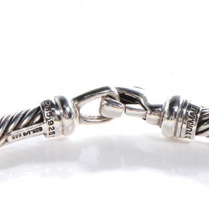 David Yurman Sterling Silver 14K Yellow Gold 5mm Metro Cable Bracelet 3 of 4