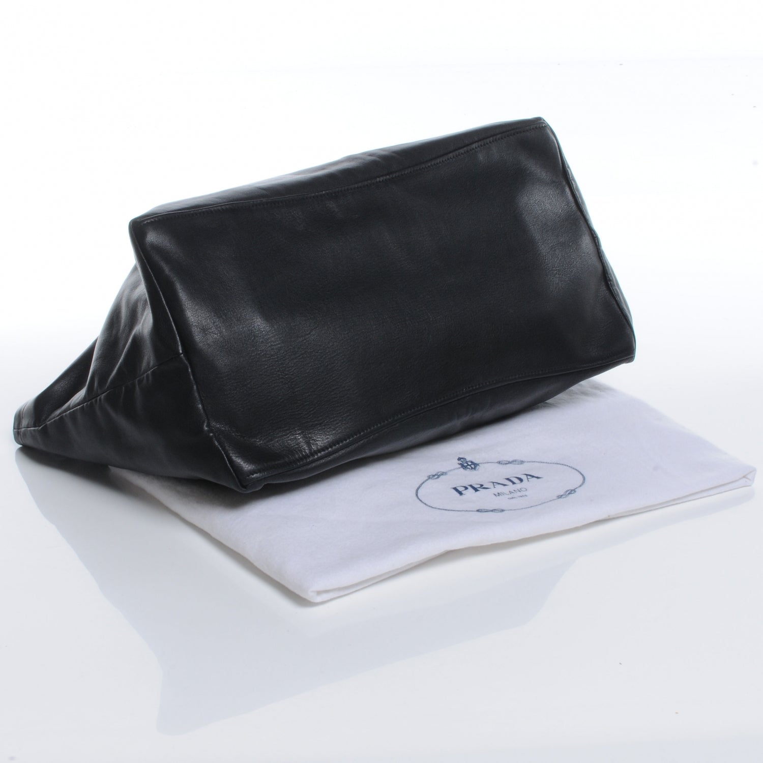 Prada Soft Calf Chain Tote Nero Black 4 of 8