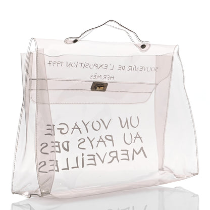 Hermes Vinyl Souvenir De L'Exposition Kelly Transparent 3 of 12