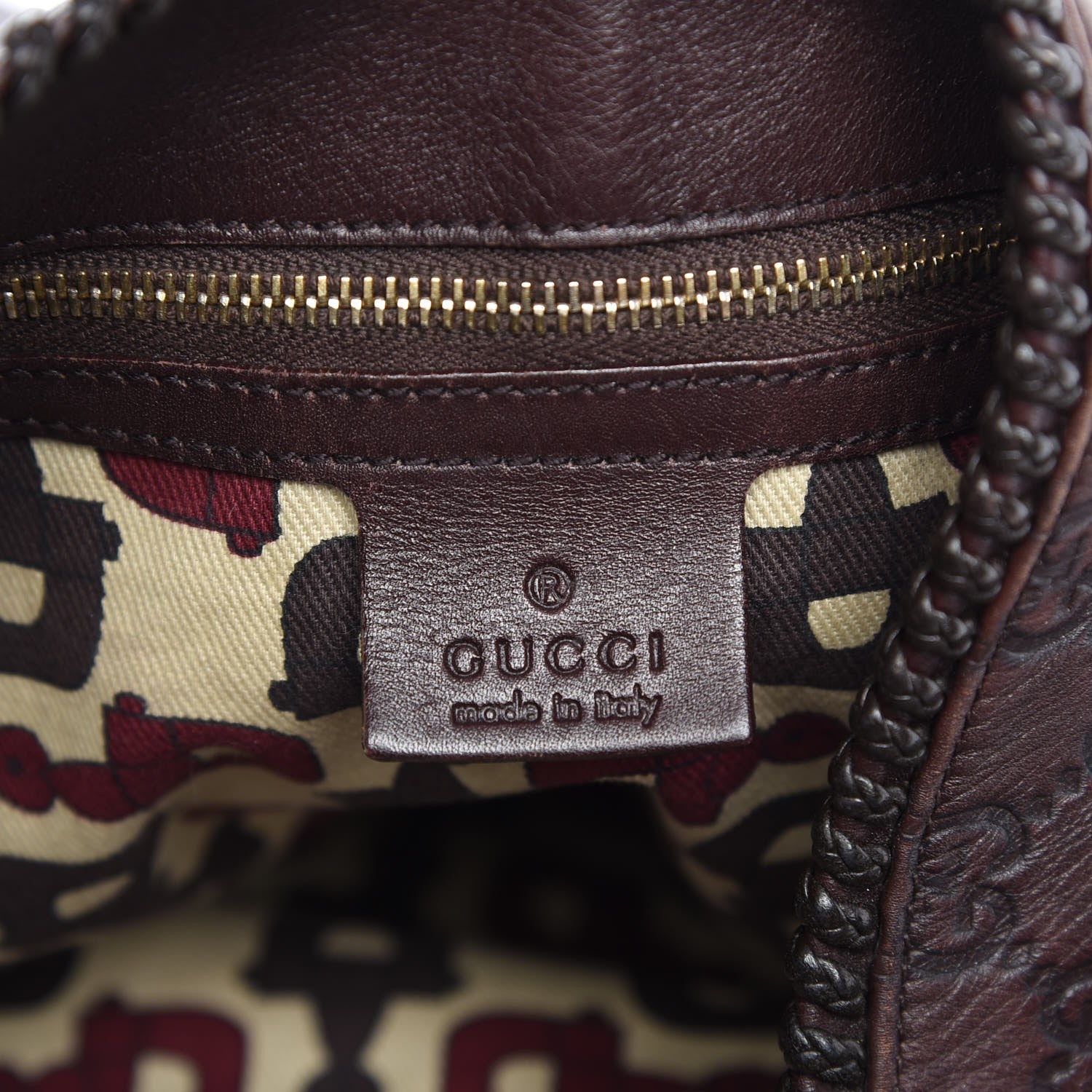 Gucci Guccissima Large Horsebit Chain Hobo Chocolate Brown 6 of 15