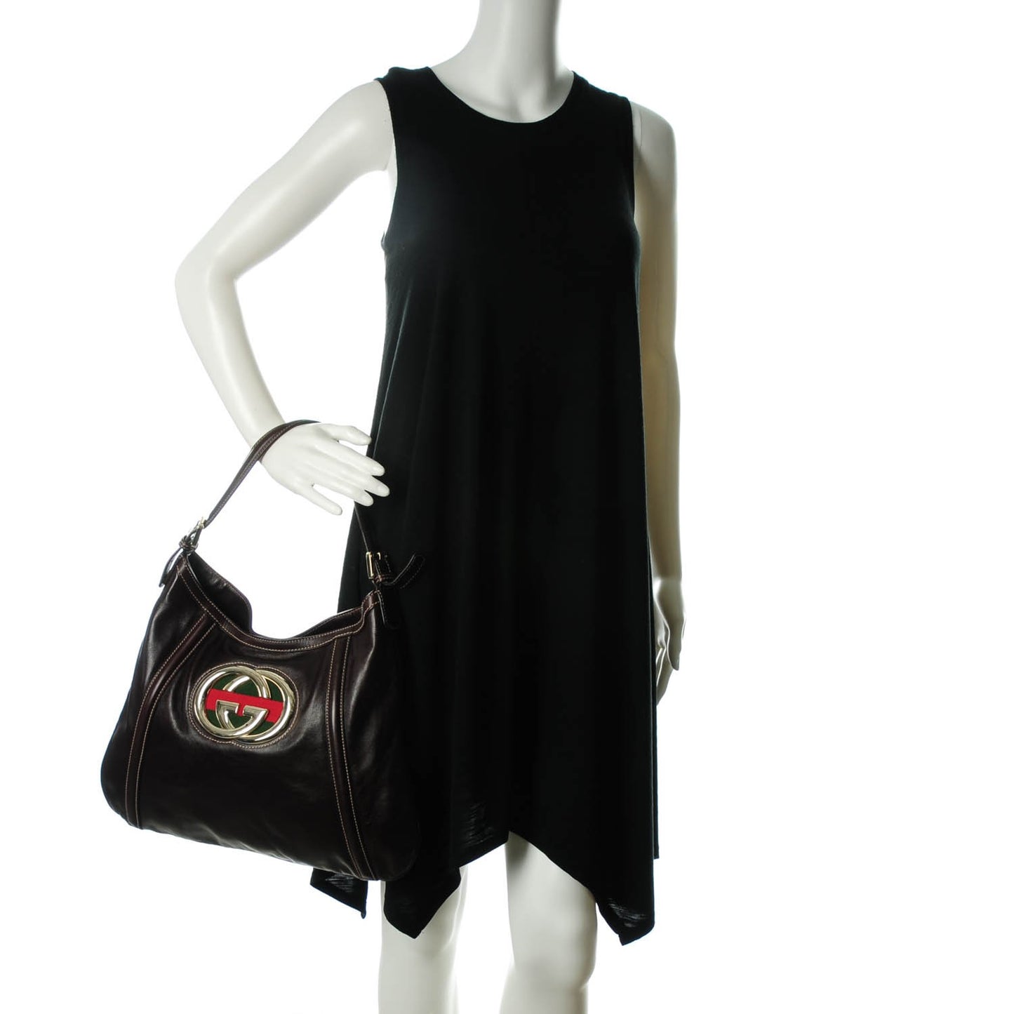 Calfskin Medium Britt Hobo Dark Brown