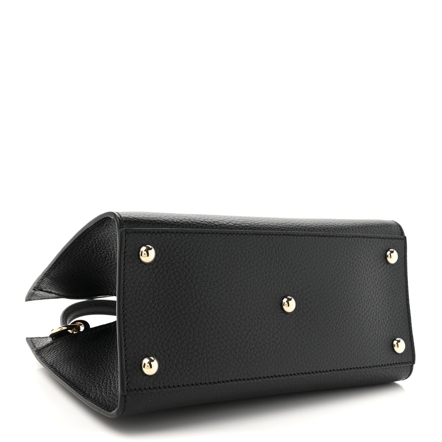 Dollar Calfskin Medium Soho Top Handle Satchel Black