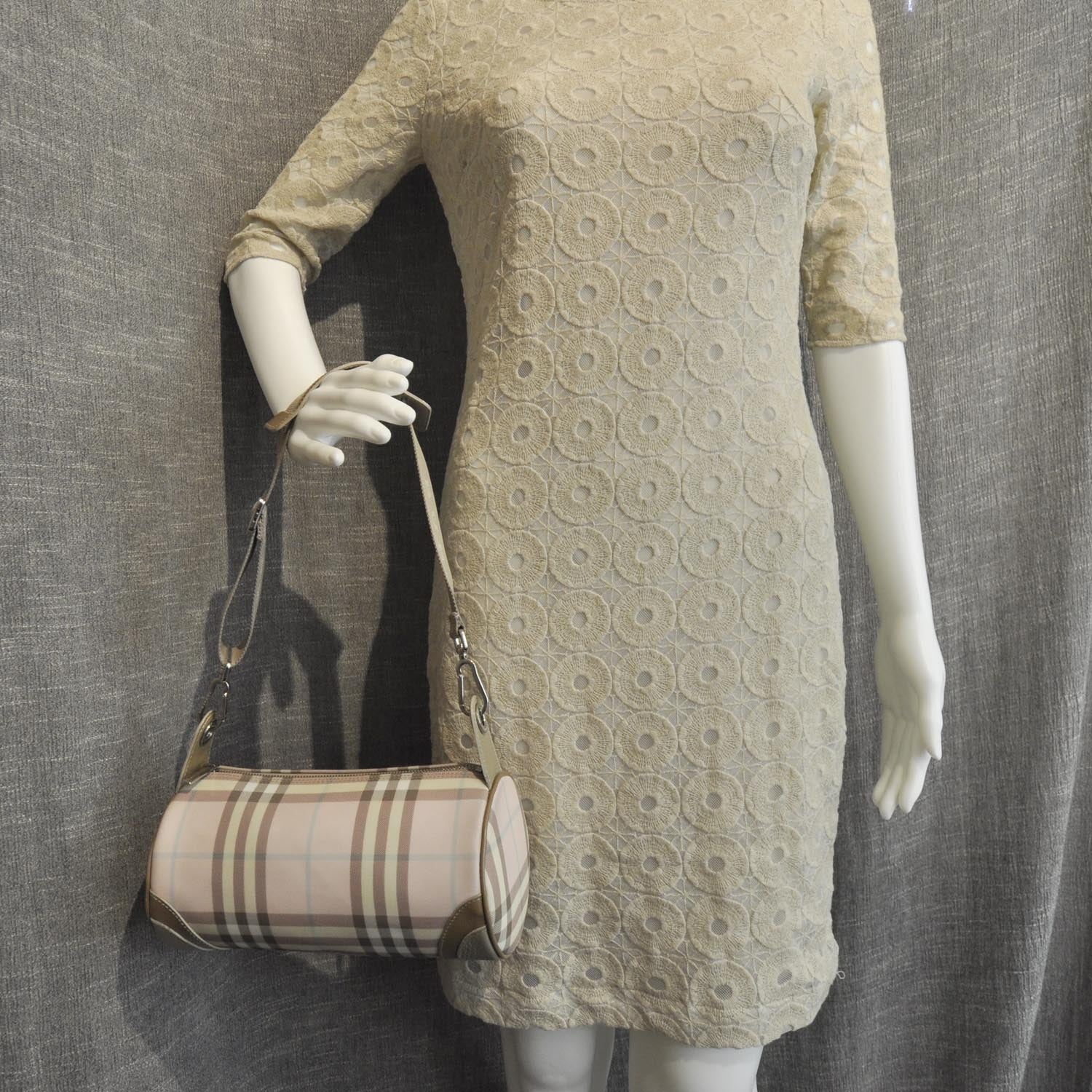 Burberry Candy Check Lola Barrel Shoulder Bag Pink 3 of 8