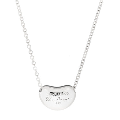 Tiffany Sterling Silver 11mm Elsa Peretti Bean Pendant Necklace 4 of 5