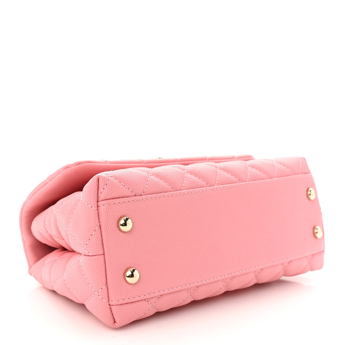 Caviar Quilted Mini Coco Handle Flap Light Pink