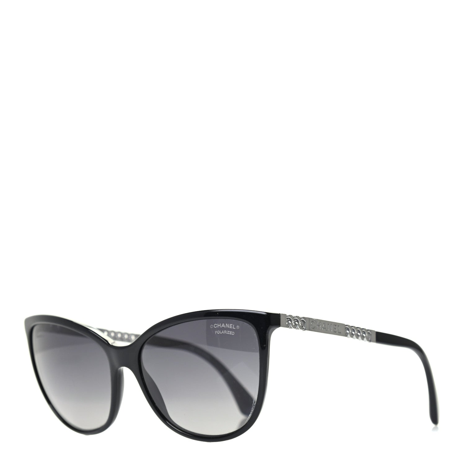 Chanel Cat Eye Chain Polarized Sunglasses 5352-Q Black 1 of 7