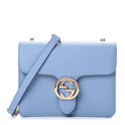 Gucci Dollar Calfskin Small Interlocking G Shoulder Bag Mineral Blue 1 of 9