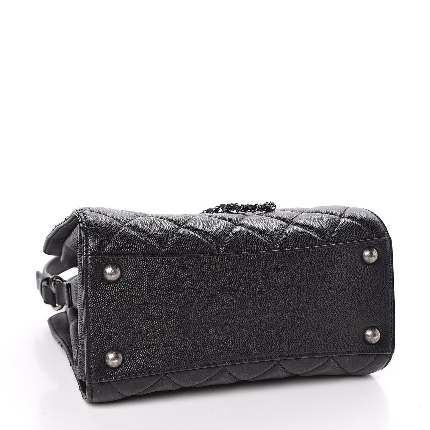 Caviar Quilted Small CC Bucket Bag Black