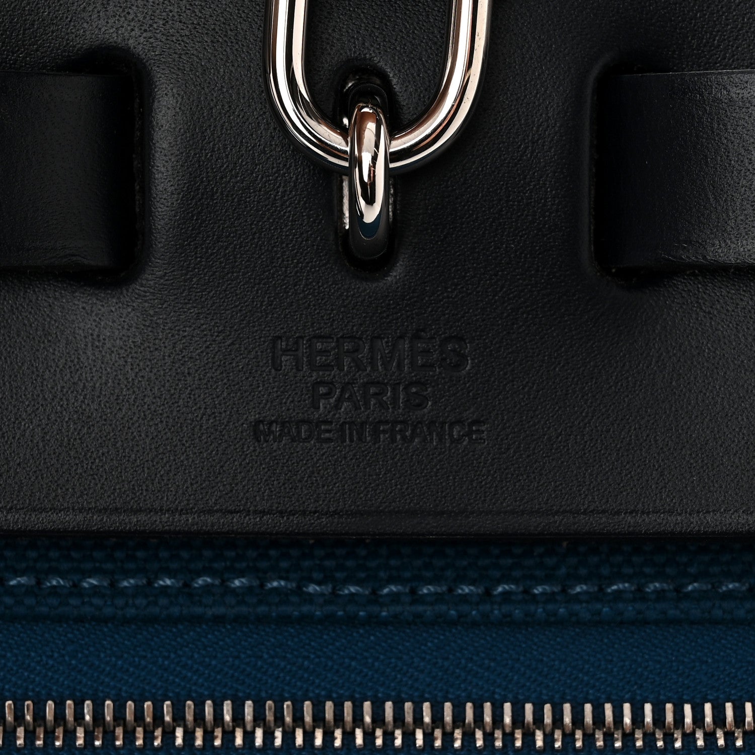 Hermes Toile Vache Hunter Herbag Zip Retourne 31 PM Black Blue De Malte 7 of 11