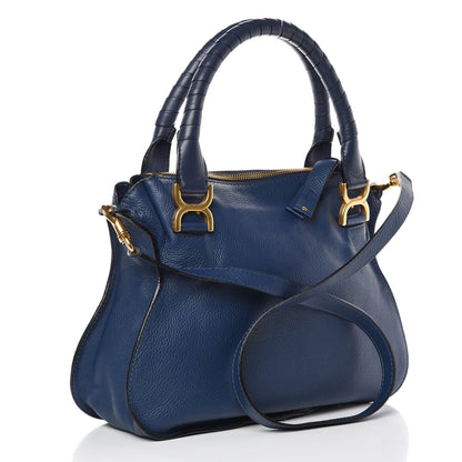 Chloe Calfskin Medium Marcie Satchel Royal Navy 3 of 11