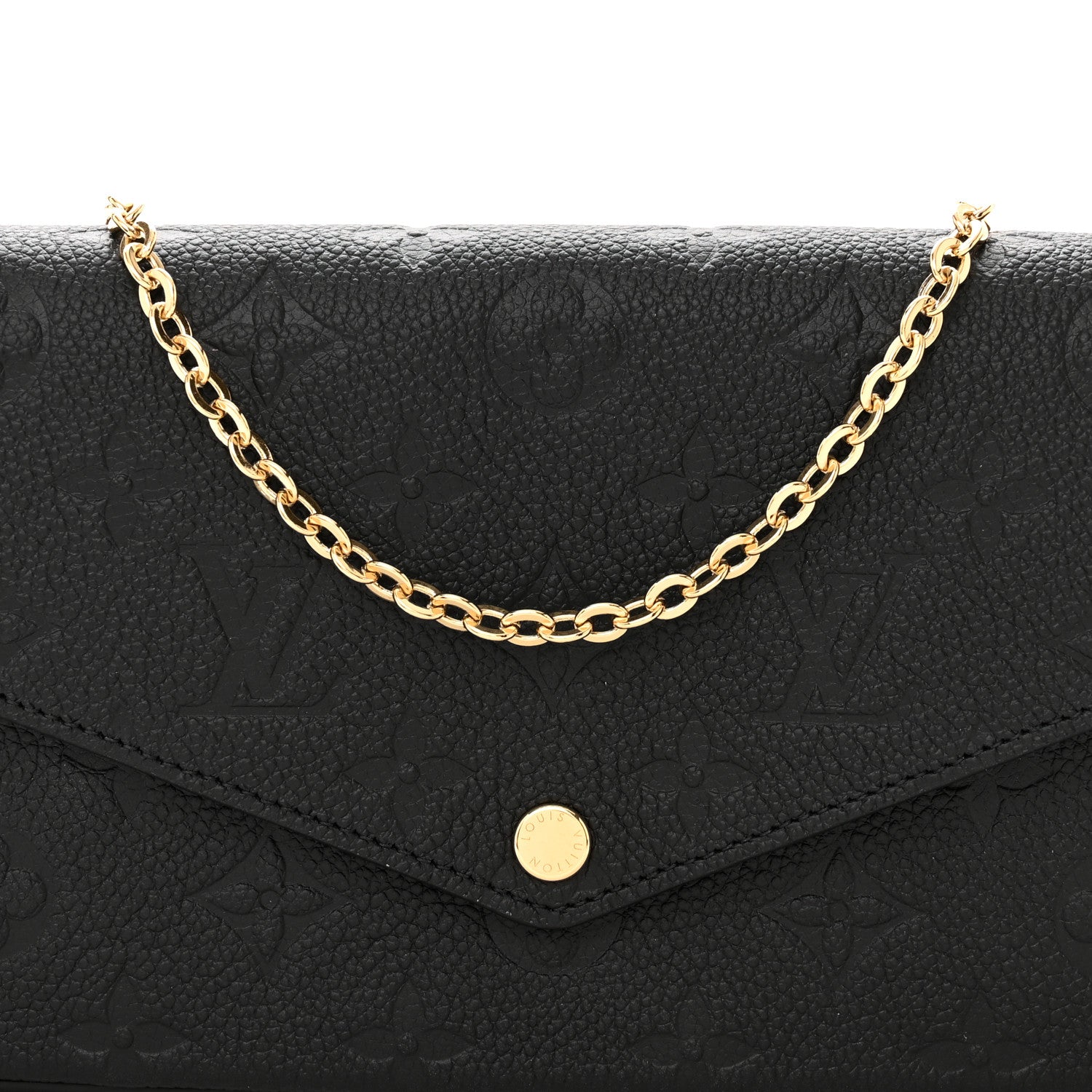 Louis Vuitton Empreinte Pochette Felicie Chain Wallet Black 8 of 11