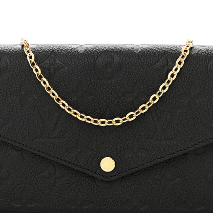 Louis Vuitton Empreinte Pochette Felicie Chain Wallet Black 8 of 11