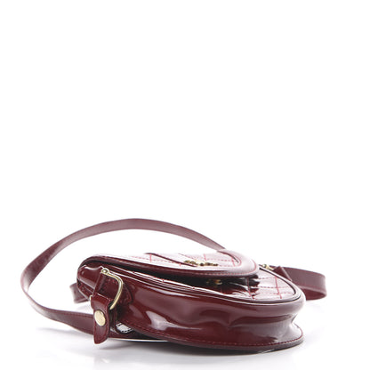 Burberry Patent Calfskin Quilted Mini Crossbody Bag Dark Red 3 of 12