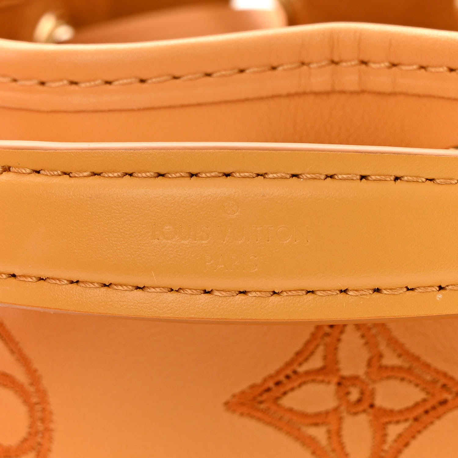 Louis Vuitton Perforated Calfskin Monogram Nano Noe Safran Yellow 6 of 11