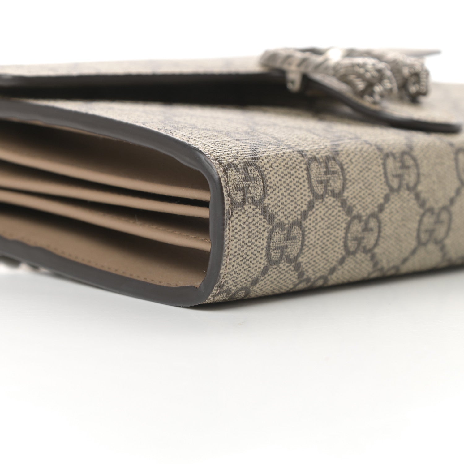Gucci GG Supreme Monogram Mini Dionysus Chain Wallet Beige Taupe 9 of 11