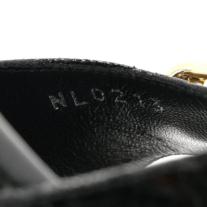 Louis Vuitton Metallic Crinkled Calfskin LV Edge Sandals 41 Black 8 of 8