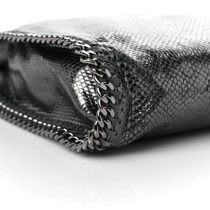 Stella McCartney Metallic Snake Print Small Falabella Tote Ruthenium 7 of 10