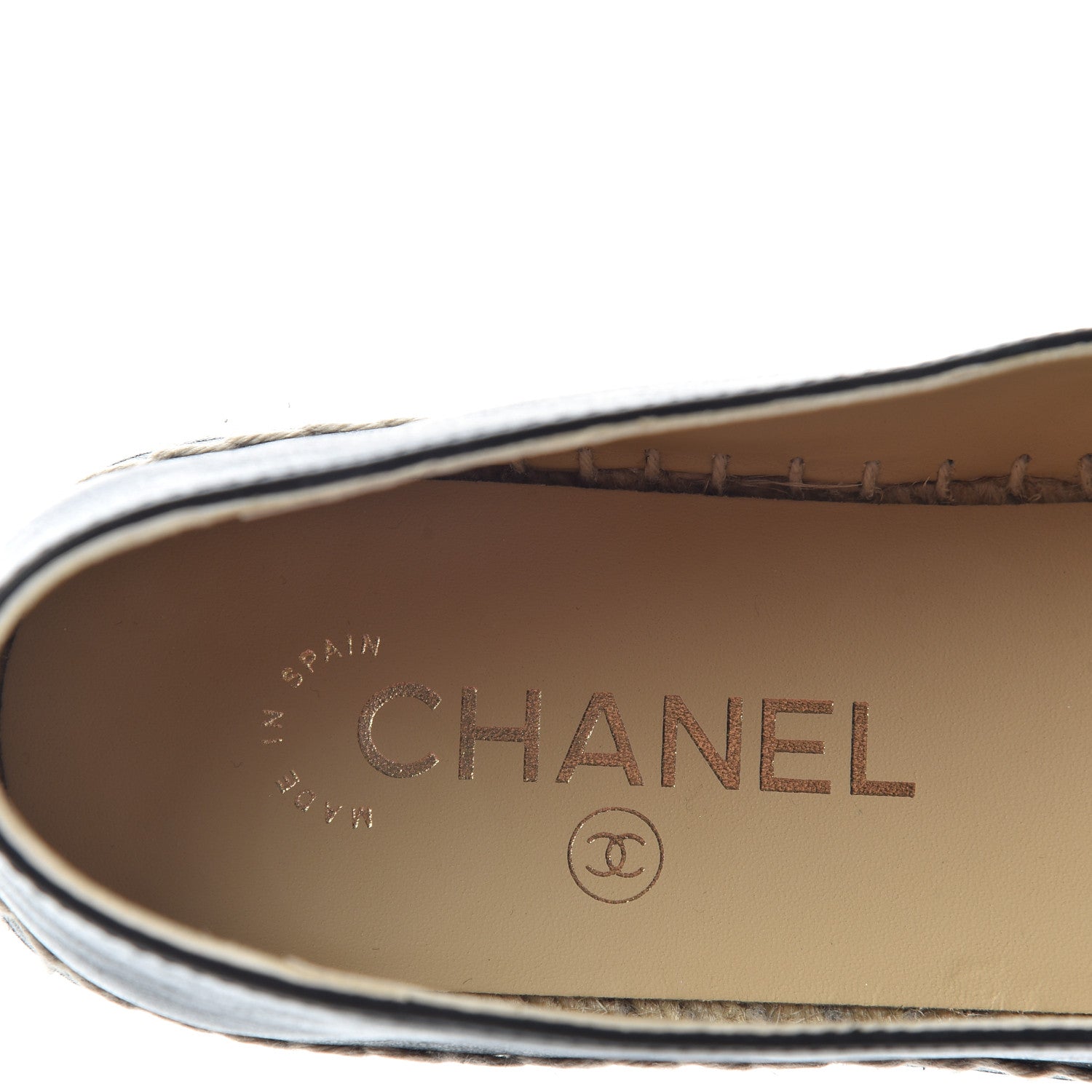 Chanel Calfskin Chain CC Espadrilles 39 Black 8 of 11