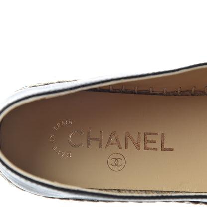 Chanel Calfskin Chain CC Espadrilles 39 Black 8 of 11