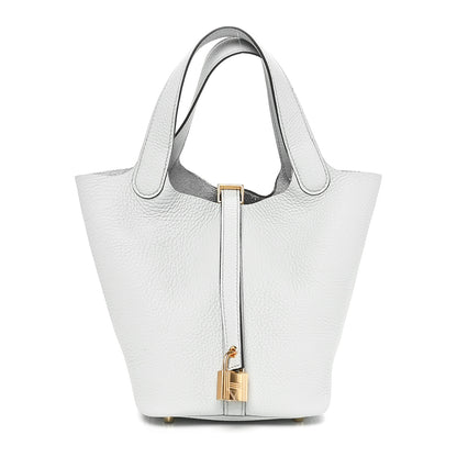 Hermes Taurillon Clemence Picotin Lock 18 PM Bleu Pale 1 of 11
