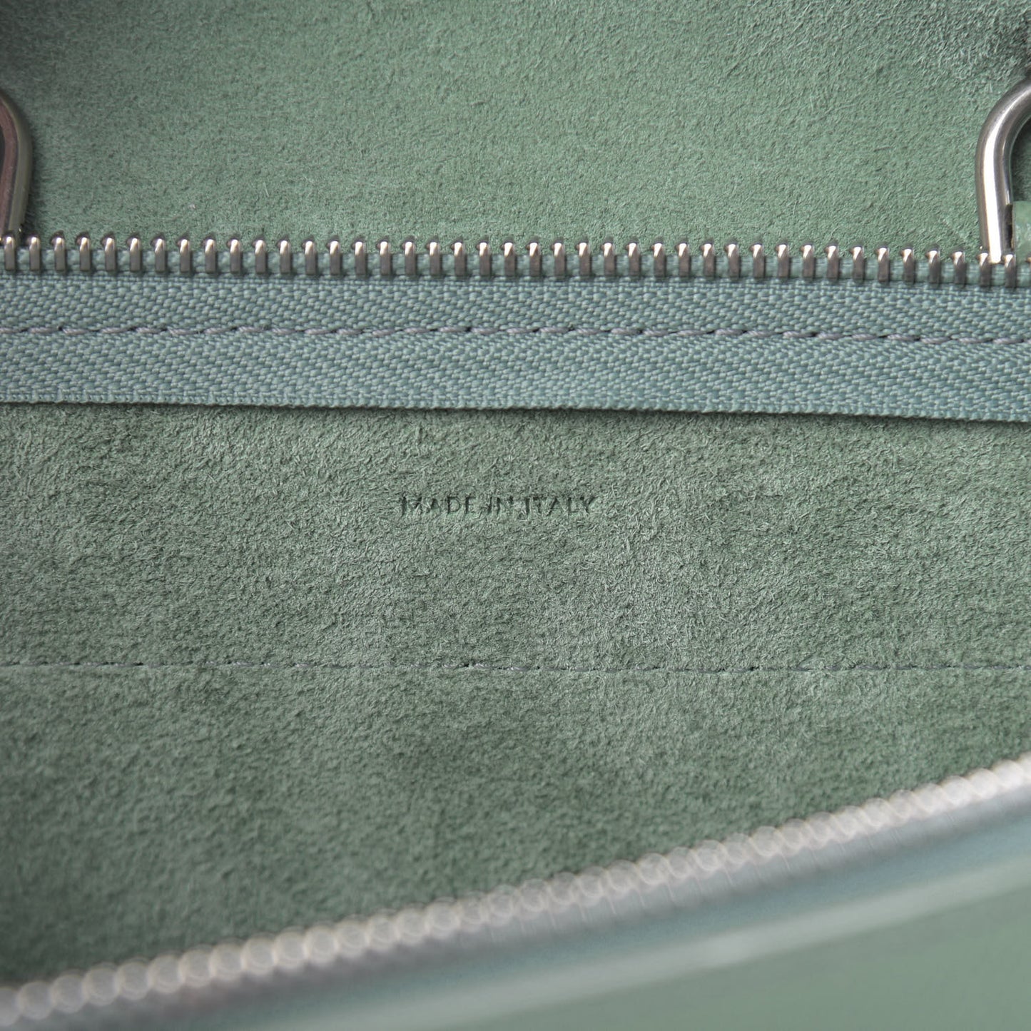 Grained Calfskin Nano Belt Bag Celadon