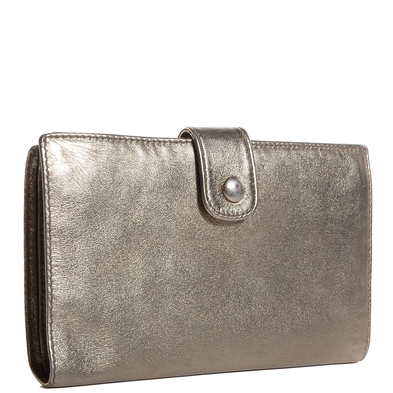 Chanel Metallic Lambskin Timeless CC French Wallet Gold 3 of 7