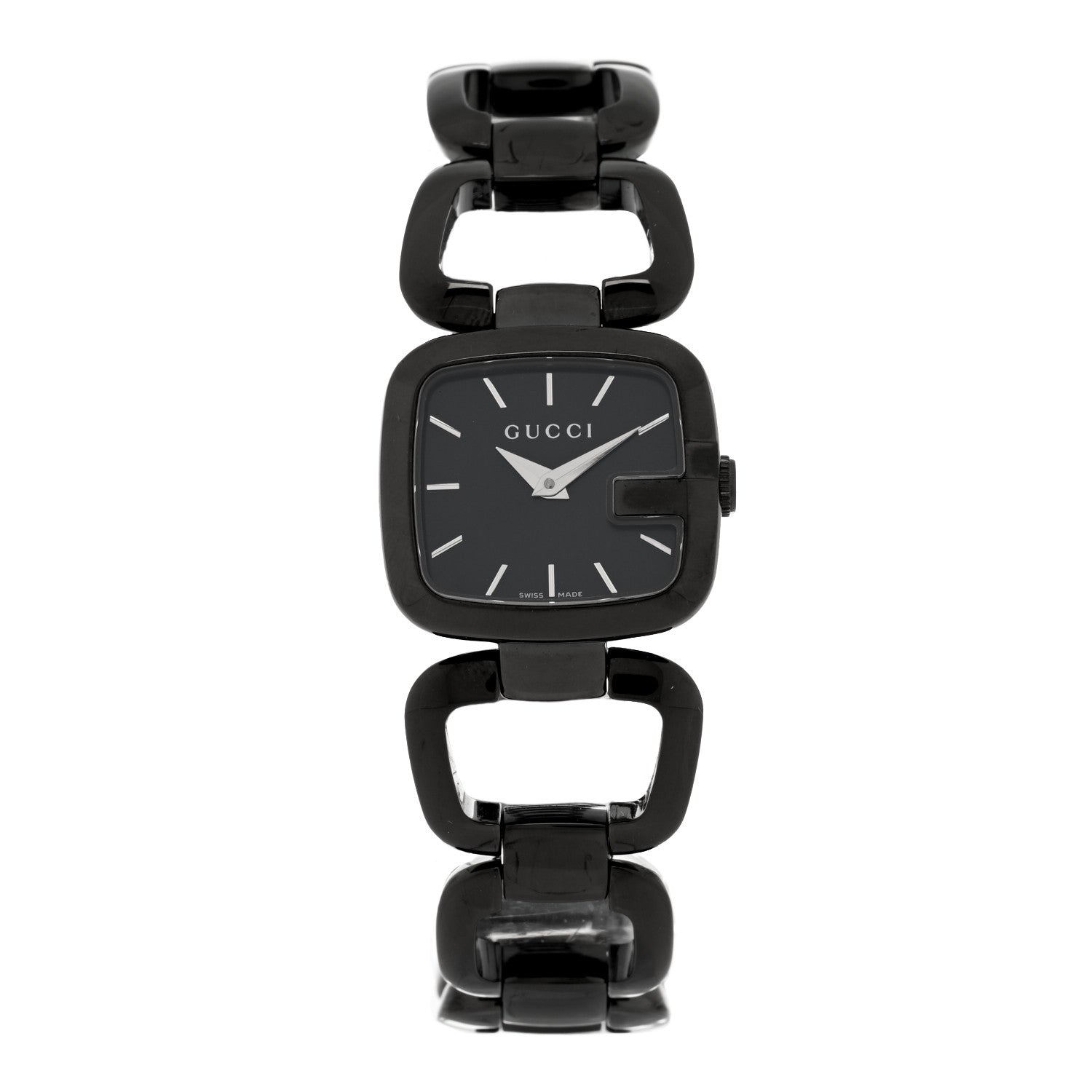 Gucci PVD Stainless Steel 24mm G-Gucci Square Quartz Watch Black 1 of 5