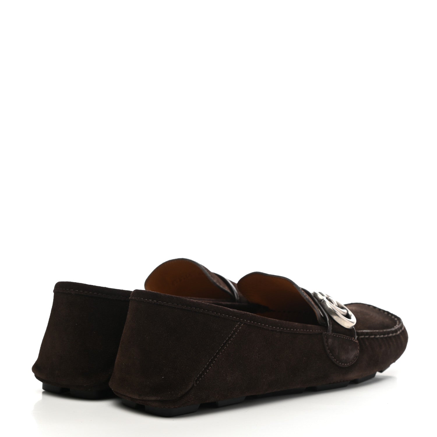 Gucci Suede Mens Driver Queen Loafers 6.5 Cocoa 4 of 12
