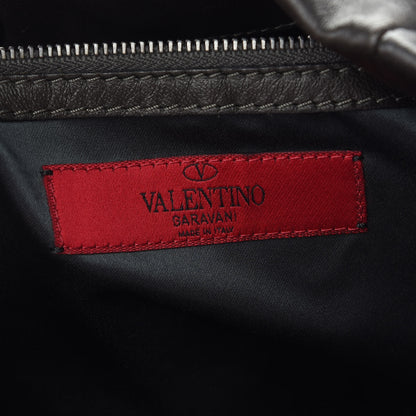 Valentino Garavani Nappa Sequin Chain Glam Tote Dark Grey 8 of 9
