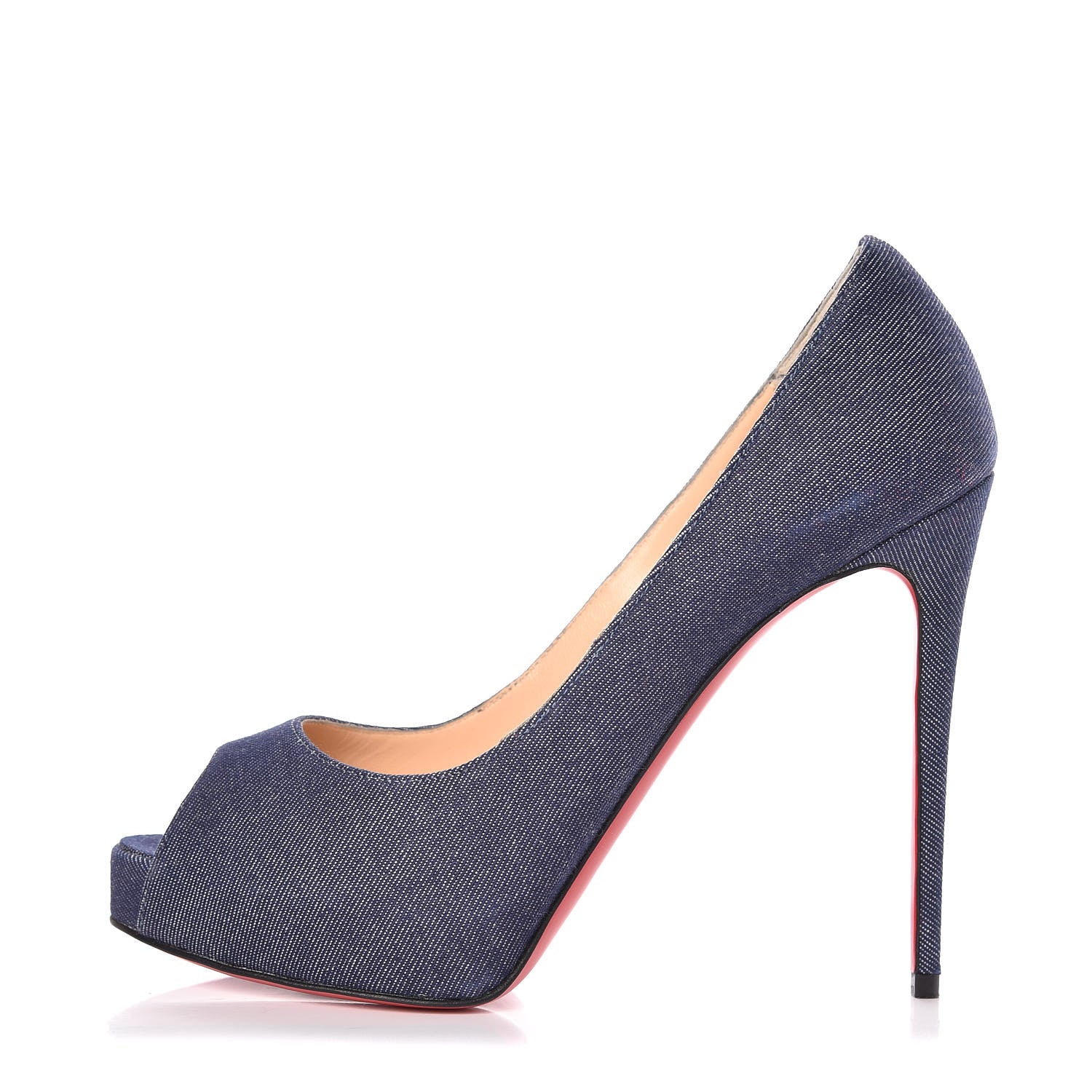 Christian Louboutin Denim New Very Prive 120 Pumps 37 Blue 1 of 8
