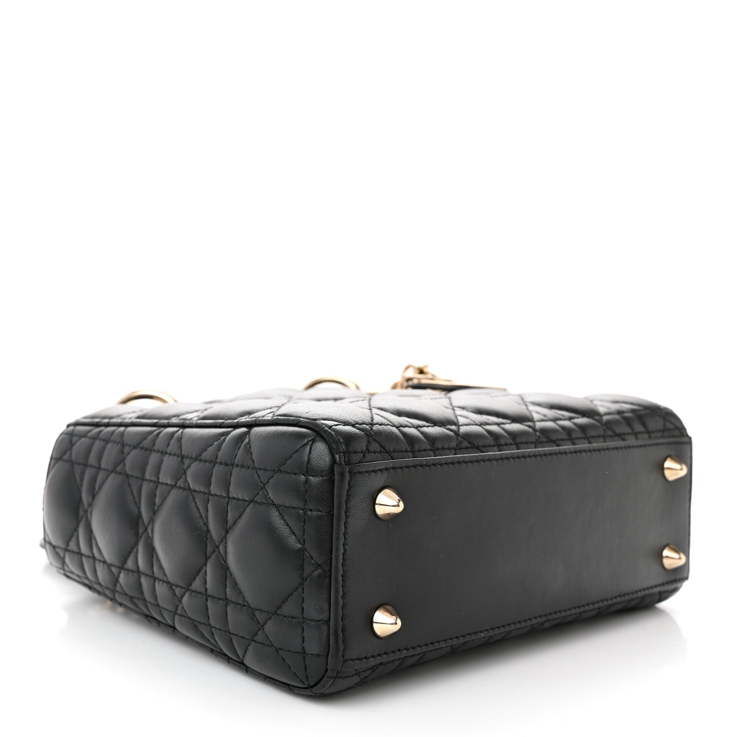 Christian Dior CHRISTIAN DIOR Lambskin Cannage Small My ABCDior Lady Dior Black 4 of 10
