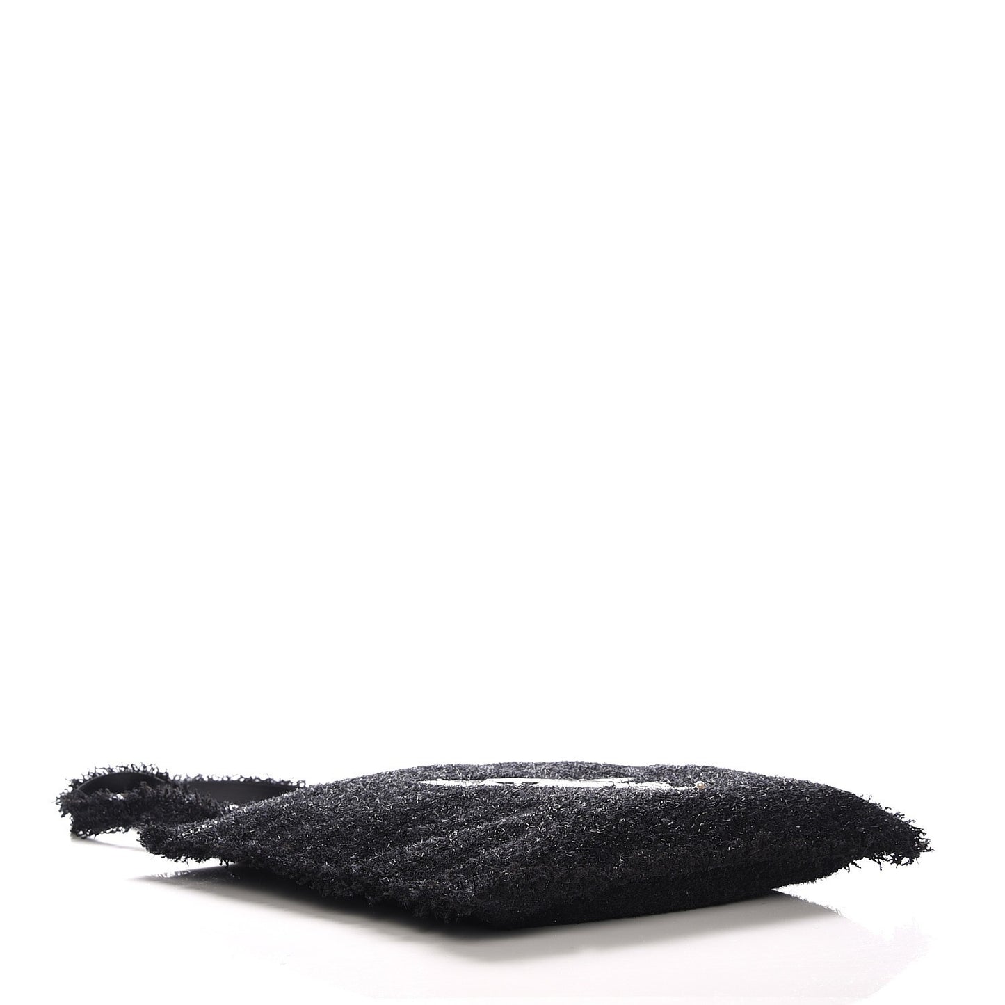 Tweed Resin Strass Shopping In Fabrics Tote Black